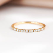 Natural White Diamond Eternity Ring D0.21ct, 18K Rose Gold